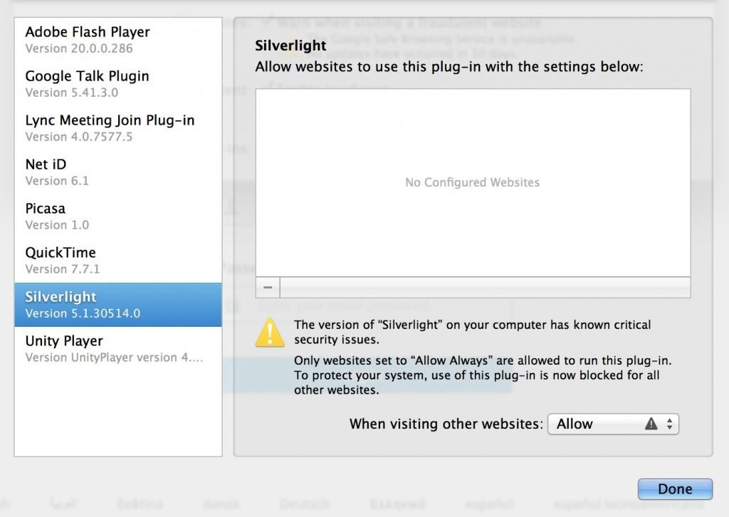 synergy for mac silverlight problem